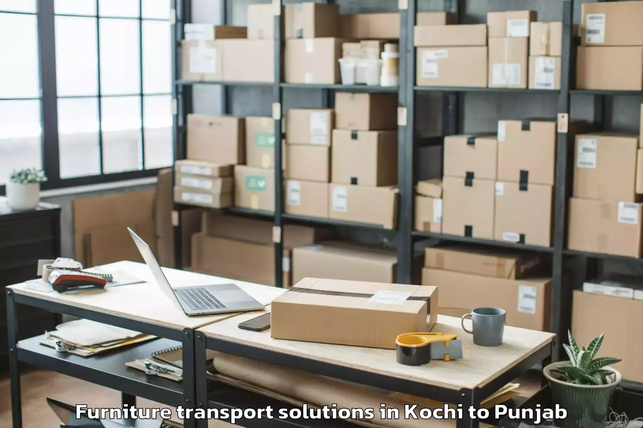 Book Kochi to Budhlada Furniture Transport Solutions Online